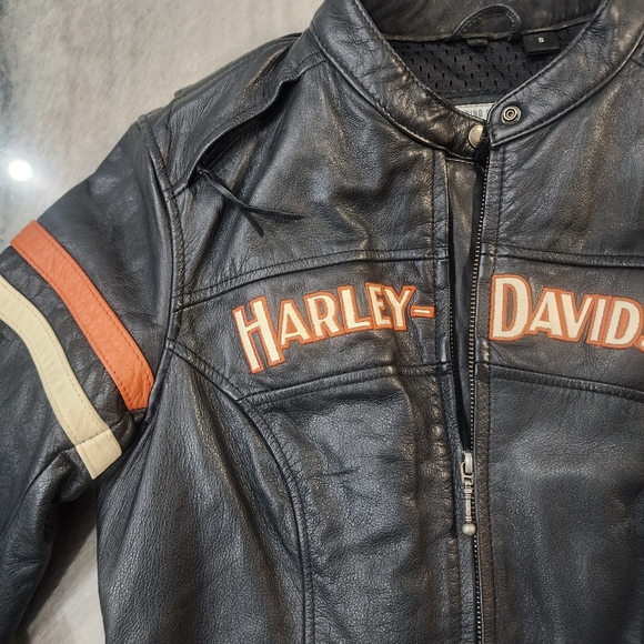 Harley-Davidson Genuine Leather Motorcycle Jacket - Picture 2 of 15